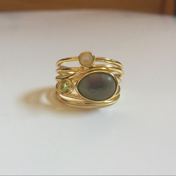 Labradorite and moonstone ring - Picture 4 of 8